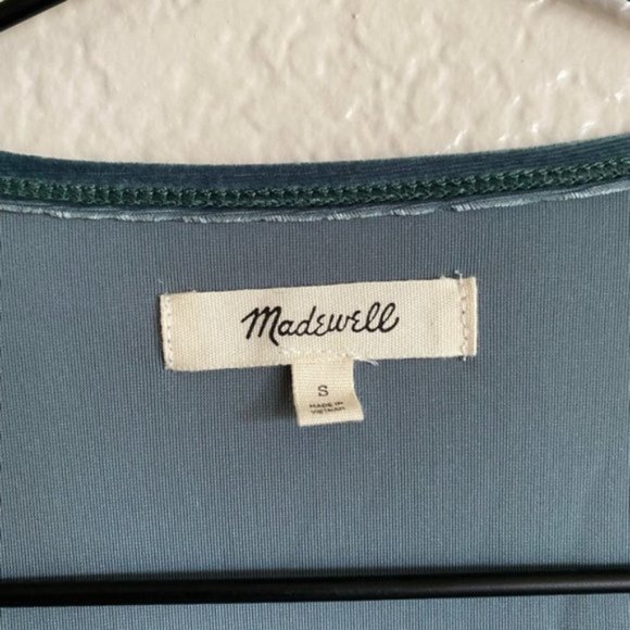 MADEWELL | Green Velvet Ballet Wrap Long Sleeve Top - Picture 4 of 4